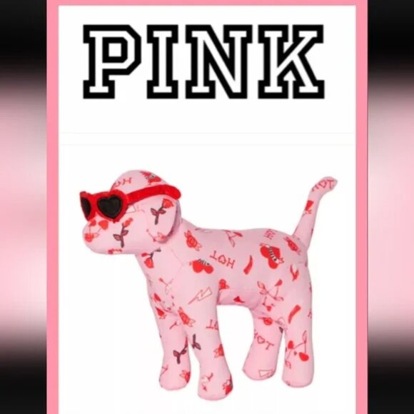 VICTORIA SECRET 2025 LTD EDITION MINI DOGGIE COVERED IN HEARTS - Picture 1 of 3